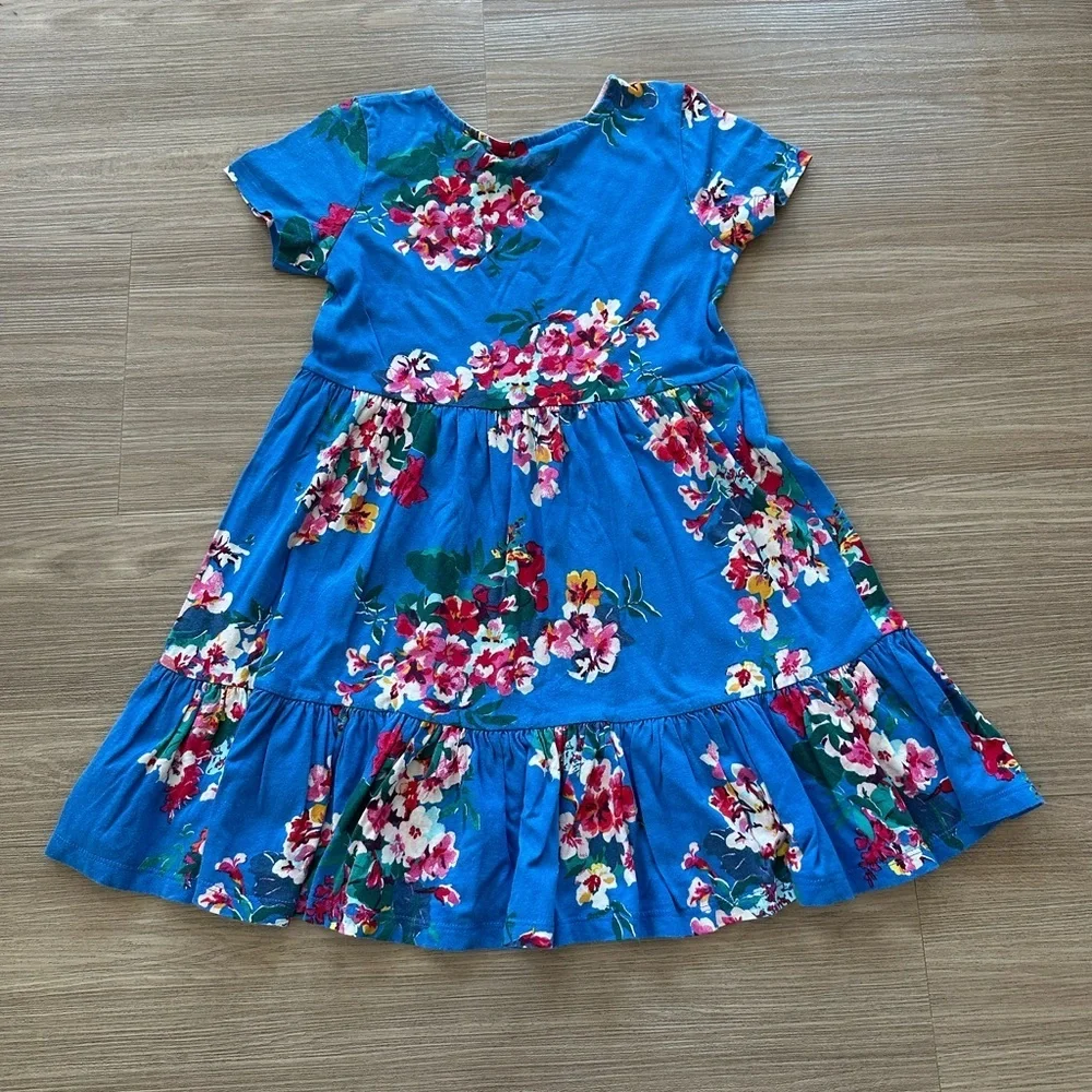 Joules Floral Blue Dress 7Y